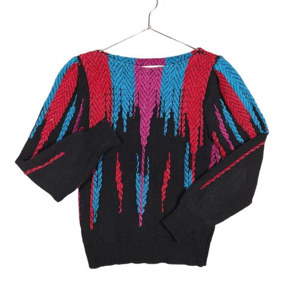 Max Bradley Sweaters - Vintage Max Bradley Sweater Top Size Small Chenille Embroidered